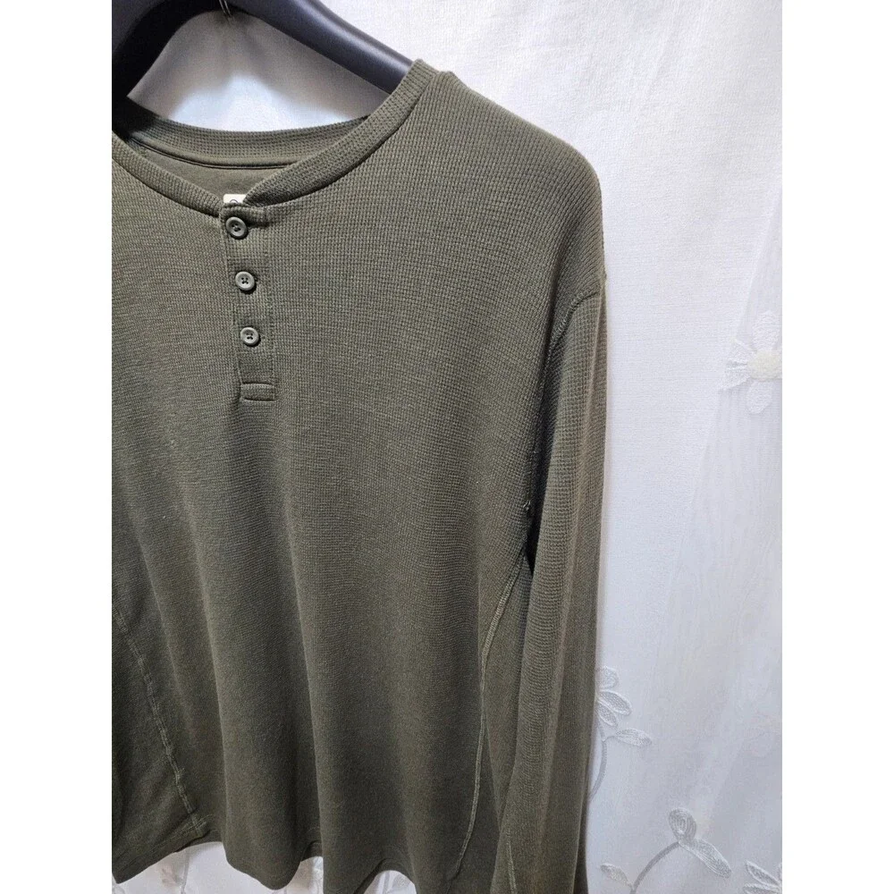Magellan Outdoors Mens 2XL Green Sweater Ribbed Stretchy Classic Fit Lightweight